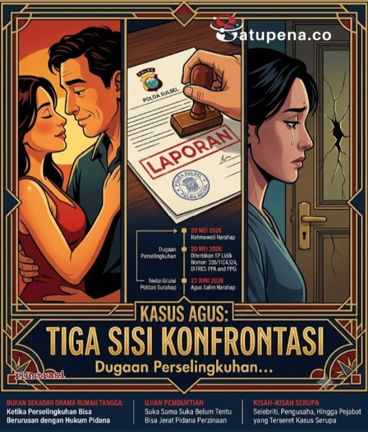 Agus Harahap Dilaporkan Dugaan Selingkuh ,di Polda Sulsel