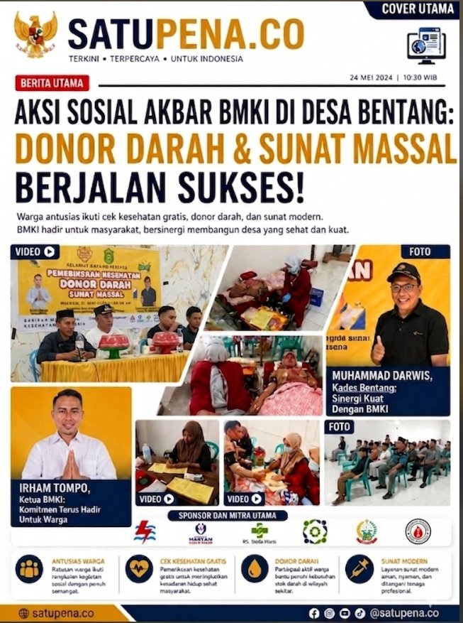 Bersama Pemdes Bentang, BMKI Tebar Manfaat Lewat Bakti Sosial Kesehatan