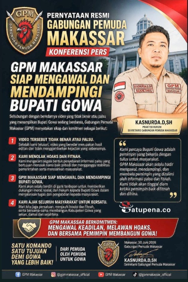 GPM Desak Aparat Usut Penyebar Video Viral, Tegaskan Pembuktian Harus Berdasarkan Forensik Digital
