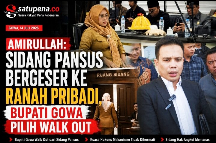 Amirullah: Sidang Pansus Bergeser ke Ranah Pribadi, Bupati Gowa Pilih Walk Out