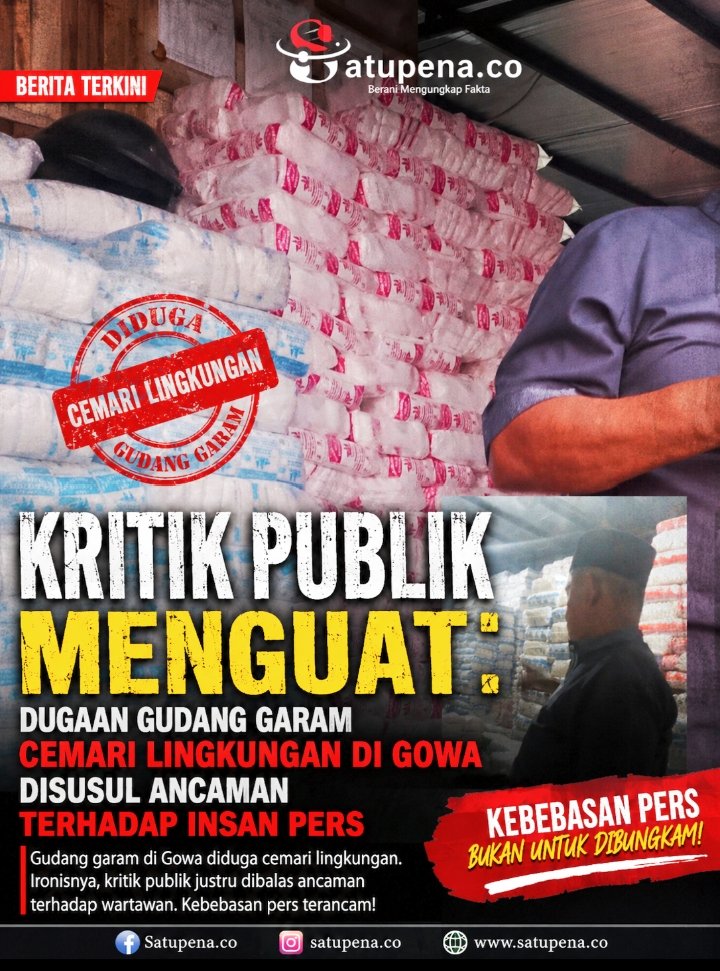 Kritik Publik Menguat: Dugaan Gudang Garam Cemari Lingkungan di Gowa Disusul Ancaman terhadap Insan Pers